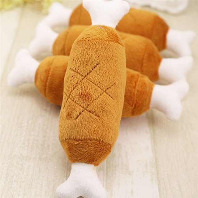 1PC Pet Dog Cat Chicken Legs Plush Toys