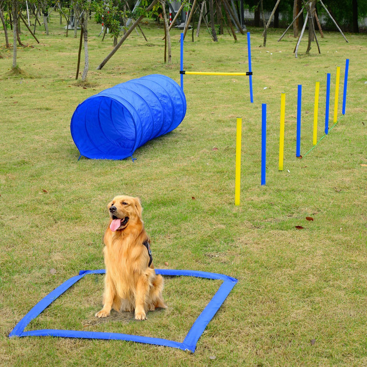 PawHut Dog Agility Starter Kit Pet Outdoor Exercise Training Set