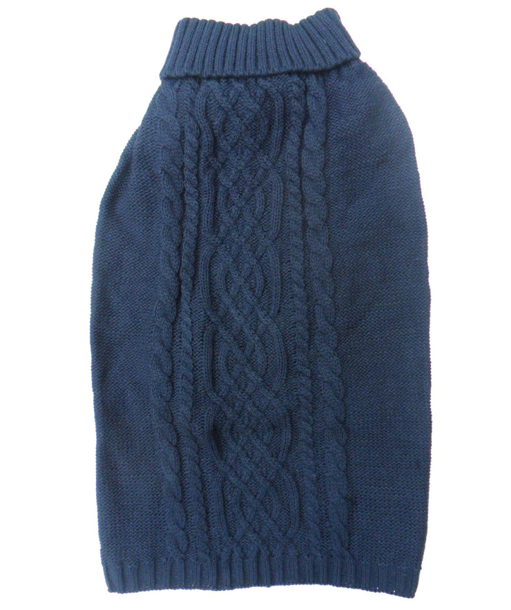 Cable Knit Dog Sweaters Jumpers in Blue, Berry, Beige, Black, Gray